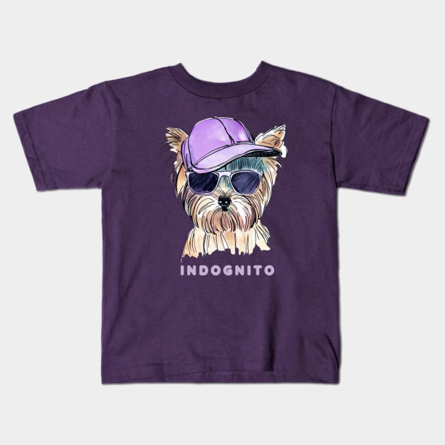 Yorkshire Terrier Indognito Kids T-Shirt by ZogDog Pro